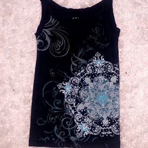 Mudd XL Black Design Tank Top